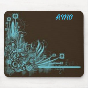 Bruntet & blått virvlar runt Mousepad Musmatta
