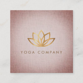 Bruntet för lotusblommaYogainstruktör kvadrerar Fyrkantigt Visitkort