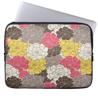 Bruntet för modrosagult blommar den blom- laptop fodral