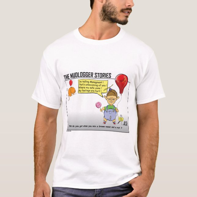 Bruntet-Noser och hans ballongOilField T-shirt (Framsida)
