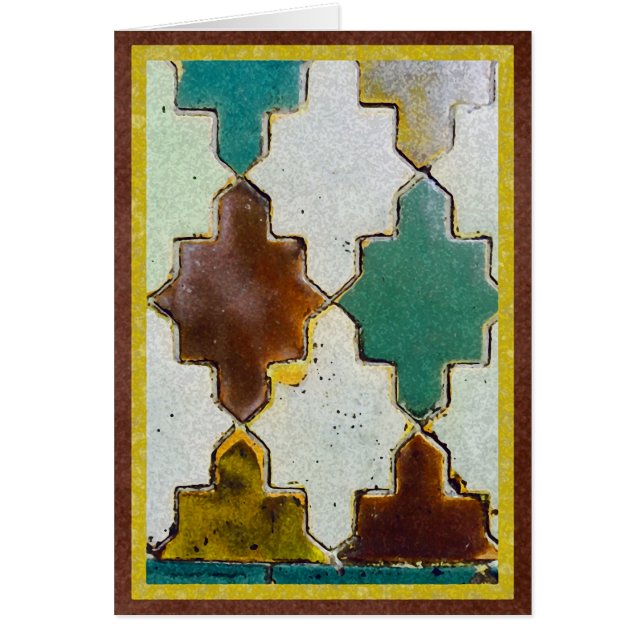 Bruntet och grönt belägger med tegel från Toledo, Hälsningskort (Framsidan)