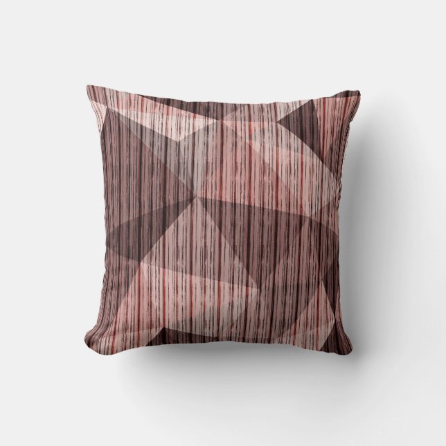 bruntexturerad polygonal kudde (Framsida)