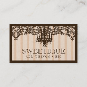 Bruntkräm för 311 Sweetique & espressoljuskrona Visitkort