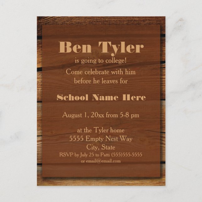 Brunträskgrain går över till akademinkorkort vykort (Framsida)