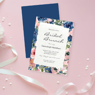 Brusch för Papper Möhippa för blå Blommigt Inbjudningar