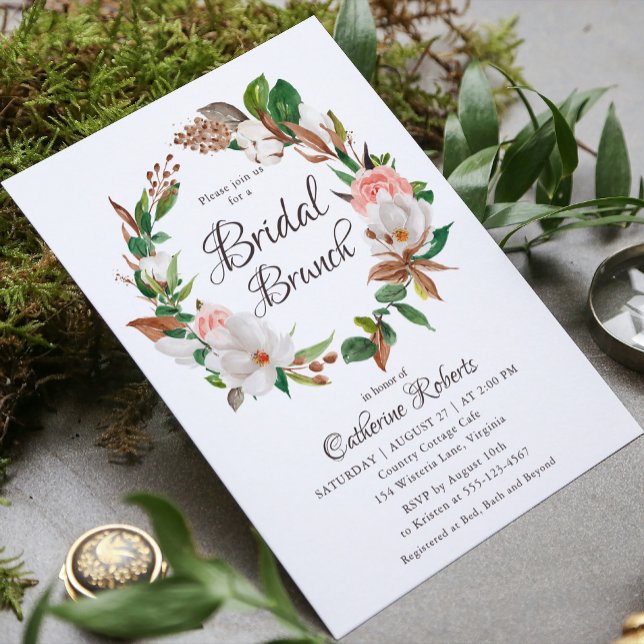 Brusch för Rosa av Blommigt för budgetvattenfärgs  Inbjudningar (Skapare uppladdad)