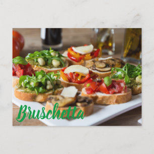 Bruschetta Antipasti med bönor och Apuula Helg Vykort