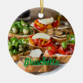 Bruschetta Antipasti med bönor och Apuula Julgransprydnad Keramik