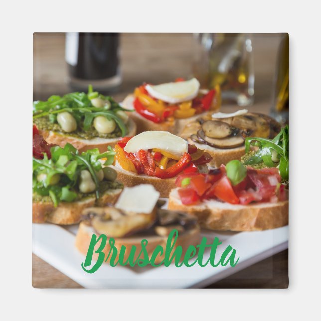Bruschetta Antipasti med bönor och Apuula Magnet (Framsidan)