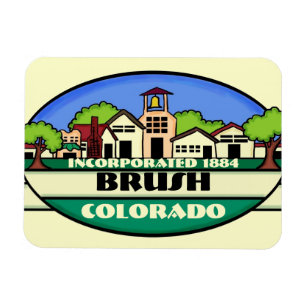 Brush Colorado, småstad souvenir magnet