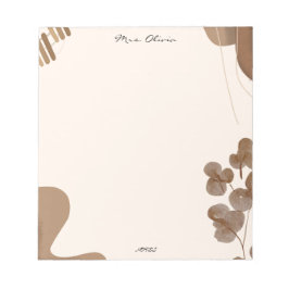 Brush Floral Teacher Notepad Anteckningsblock