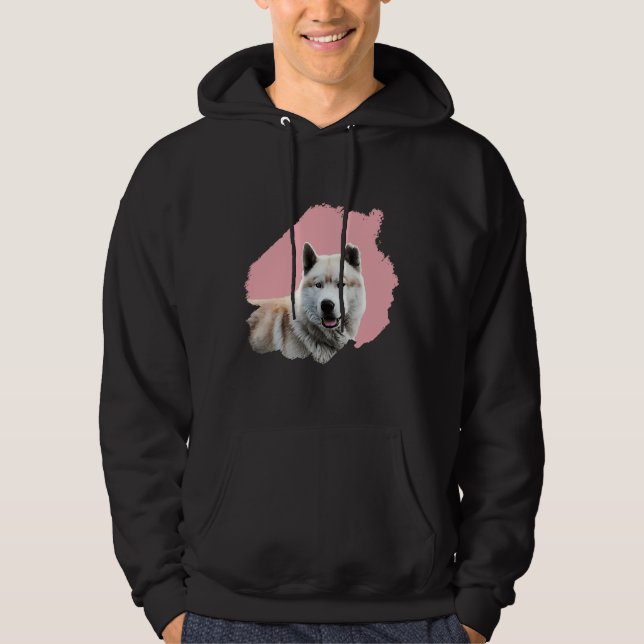 Brush Hund Husky Hoodie (Framsida)