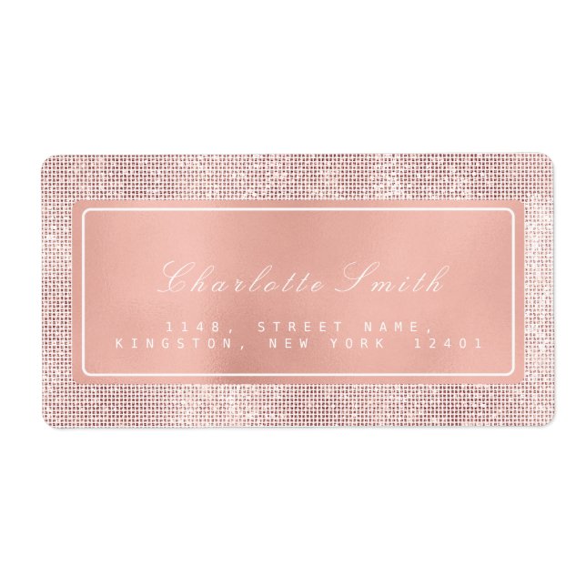 Brush Kiss Rosa ros Guld Returetiketter Fraktsedel (Framsidan)