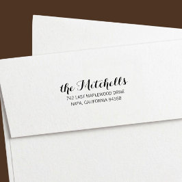 Brush Lettered Return Address Självfärgande Stämpel