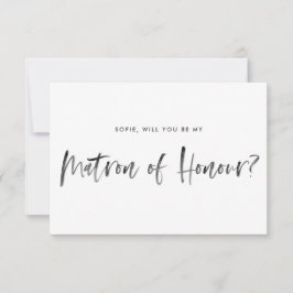 Brush Lettering Mint är min hedersmatron Inbjudningar