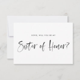 Brush Lettering Mint är min hederssyster Inbjudningar