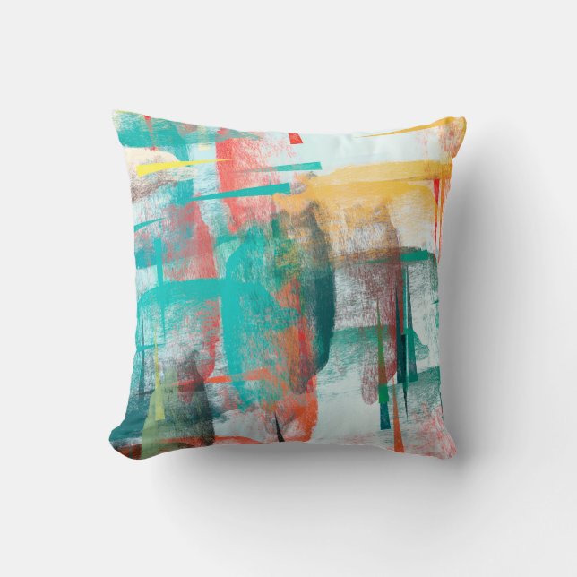 Brush painting. Artistic canvas mix unique form. O Kudde (Framsida)