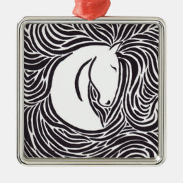 Brush Pen Horse Julgransprydnad Metall