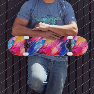 brush strokes pattern 2 mini skateboard bräda 18,5 cm