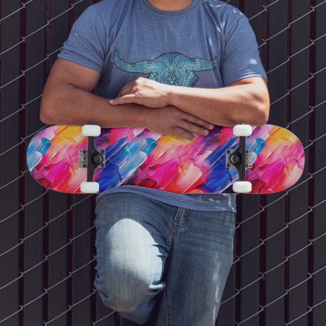 brush strokes pattern 2 mini skateboard bräda 18,5 cm (Utomhus 3)