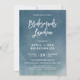 Brush Typography Bridesmaids Luncheon-inbjudan Inbjudningar