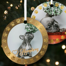 Brushed Brass Guld Glitter Tass Pet Namn jul