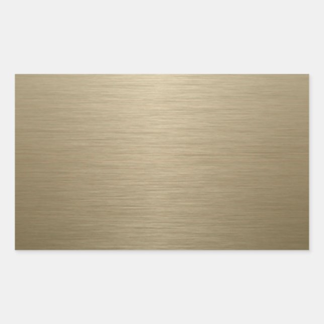 Brushed Bronze Rektangulärt Klistermärke (Framsida)