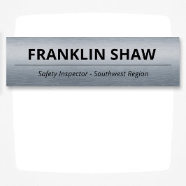 Brushed Charcoal Company Professional ID  Namnbricka