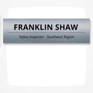 Brushed Charcoal Company Professional ID Namnbricka