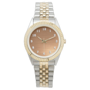Brushed Copper-utseende Armbandsur