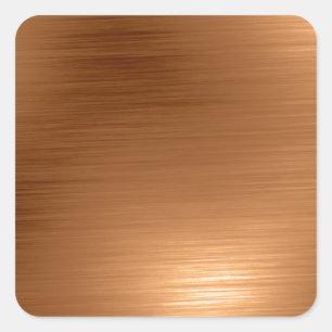 Brushed Copper-utseende Fyrkantigt Klistermärke