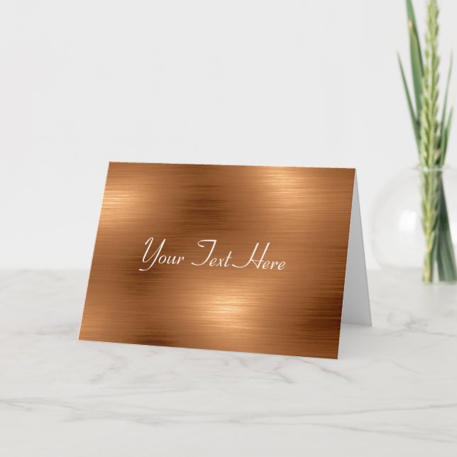 Brushed Copper-utseende Helgkort (Framsida)