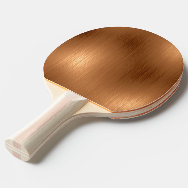 Brushed Copper-utseende Pingisracket (Frontvinkel)