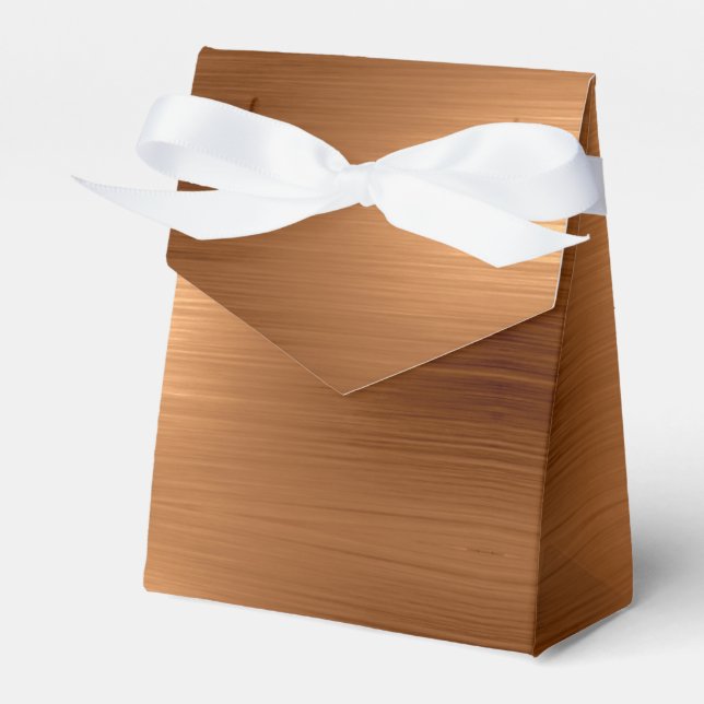 Brushed Copper-utseende Presentaskar (Framsidan Sidan)