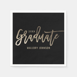 Brushed Glimmer EDITABLE FÄRG Studenten Napkins Pappersservett