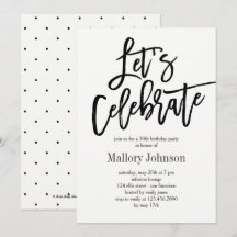 Brushed Glimmer Låt oss inbjudan till firarepartie