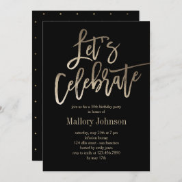 Brushed Glimmer Låt oss inbjudan till firarepartie