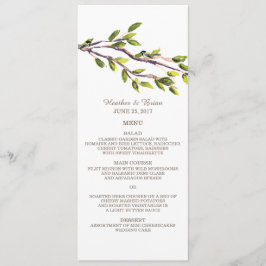 Brushed Grenar Bröllop Menu Meny