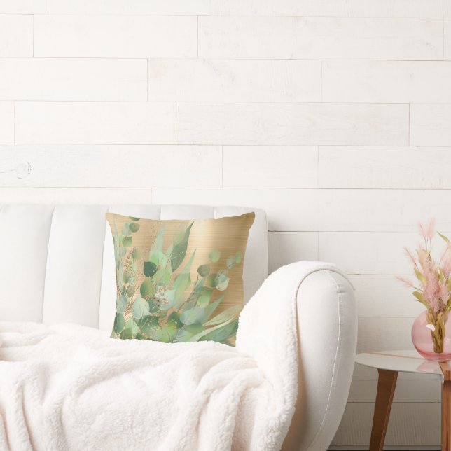 BRUSHED GULD EUCALYPTUS PILLOW KUDDE (Soffa)
