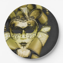 Brushed Guld Mardi Gras Masquerad