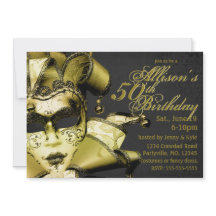 Brushed guld Masquerafödelsedagen