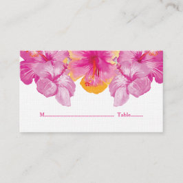 Brushed Hibiscus Blommigt Bröllop Place Cards Placeringskort