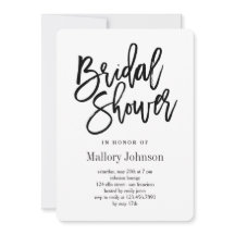 Brushed Inbjudningskort för möhippa