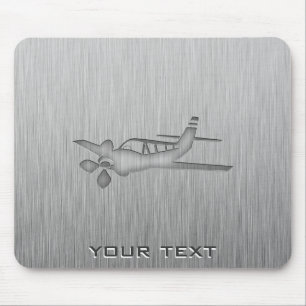 Brushed Metall-look Flygplan Musmatta