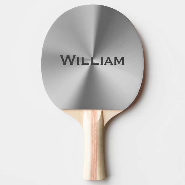 Brushed metall personlig namn  pingisracket (Framsidan)