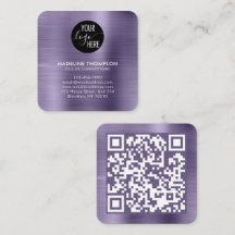 Brushed Metallic Lavender Company Logotyp QR-kod