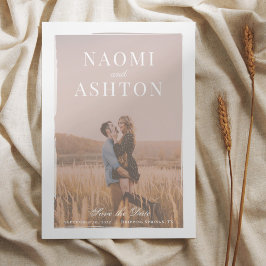 Brushed Overlay Bröllop Spara Datumet