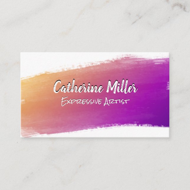 Brushed Paint | Uttrycklig konstnärlig verksamhet Lojalitetskort (Framsida)