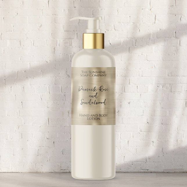 Brushed Pearl Metall Foil Cosmetics Flaska etikett (Skapare uppladdad)