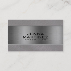 Brushed Steel & Metallic Silver Mash Consulting Visitkort